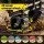 Gardeon Folding Camping Wagon Heavy Duty Utility Cart 150L 150kg Tailgate Table All Terrain Wheels 19cm