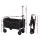Gardeon Folding Garden Cart: Steel Frame, Oxford Cloth, 360° Wheels, Adjustable Handle, 32kg Capacity, 35x59x58cm, Black