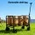 Gardeon Folding Garden Cart: Steel Frame, Oxford Cloth, 360° Wheels, Adjustable Handle, 32kg Capacity, 35x59x58cm, Black