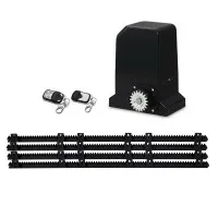 LockMaster Automatic Sliding Gate Opener Kit - 4m Rails, 1000kg Capacity, 370W Motor, Auto-Close, Emergency Release Key