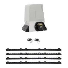 LockMaster Automatic Sliding Gate Opener Kit: 4M, 1800KG Capacity, 550W Motor, Remote Control, Auto-Close, Durable Build