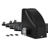 LockMaster Solar-Powered Automatic Sliding Gate Opener Kit, 600KG Capacity, 6M Length, 3 Remotes, Weather Resistant