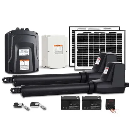 LockMaster Dual Swing Gate Opener 800KG with 20W Solar Panel, Auto-Close, Obstruction Detection, 2 Remotes, IP44