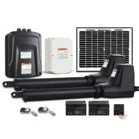 LockMaster Dual Swing Gate Opener 800KG with 10W Solar Panel, Auto-Close, Safety Reverse, and Weather Resistant Features