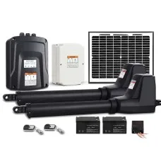 LockMaster Dual Swing Gate Opener 800KG with 10W Solar Panel, Auto-Close, Safety Reverse, and Weather Resistant Features