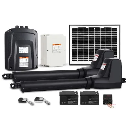 LockMaster Dual Swing Gate Opener 800KG with 10W Solar Panel, Auto-Close, Safety Reverse, and Weather Resistant Features