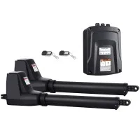 LockMaster Double Swing Gate Opener Kit - 800KG Capacity, 5.5m Width, 24V Motor, Dual Remote, Weatherproof Box