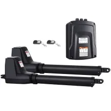 LockMaster Double Swing Gate Opener Kit - 800KG Capacity, 5.5m Width, 24V Motor, Dual Remote, Weatherproof Box