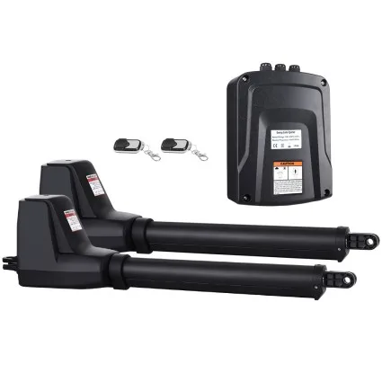 LockMaster Double Swing Gate Opener Kit - 800KG Capacity, 5.5m Width, 24V Motor, Dual Remote, Weatherproof Box