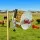 Giantz Electric Fence Reel, Geared 3:1 Ratio, 500m Polywire Capacity, Galvanised Frame, UV Resistant, White