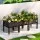 Green Fingers Raised Garden Bed 120x40x36cm Durable PP Planter Box with Drainage, Indoor Outdoor Herb and Veg Container