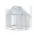 Green Fingers Aluminium Polycarbonate Greenhouse 1.3x1.9x2.0m Premium Garden Shed with Lockable Door & Gutter System