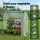 Green Fingers Mini Greenhouse 91cm Steel Frame PE Cover Roll-Up Door Outdoor Plant Shelter for Gardens Green