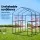 Green Fingers 1.4x1.55x2M Walk-In Greenhouse Tunnel, All-Weather PE Cover, 8 Shelves, Easy Setup, Steel Frame