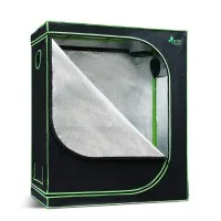 Green Fingers Hydroponics Grow Tent 120 x 60 x 150cm Indoor Plant Room System with Steel Frame and Zip Doors