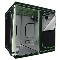 Greenfingers 200x200x200CM Hydroponics Grow Tent Kit - Durable 600D Oxford, Aluminium Lining, Waterproof Tray, Easy Setup