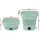 Devanti Portable Washing Machine, PP Plastic, 8L Capacity, Green, Foldable, Germicidal Blue Light, Travel-Friendly