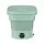 Devanti Portable Washing Machine, PP Plastic, 8L Capacity, Green, Foldable, Germicidal Blue Light, Travel-Friendly