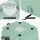 Devanti Portable Washing Machine, PP Plastic, 8L Capacity, Green, Foldable, Germicidal Blue Light, Travel-Friendly