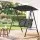 Gardeon Outdoor Swing Chair with Adjustable Canopy 250kg Black