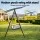 Gardeon Outdoor Swing Chair with Adjustable Canopy 250kg Grey