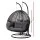 Gardeon 2-Seater Outdoor Hanging Egg Chair, Handcrafted Rattan Pod with Steel Frame, Soft Cushion, Grey, 117x117x200cm