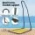 Gardeon Hammock Chair with Adjustable Steel Stand, Weather-Resistant, Indoor/Outdoor, 65% Cotton, 120kg Capacity