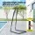 Gardeon Hammock Chair Set with Adjustable Steel Stand, Timber Rail, and Cotton-Poly Blend for Indoor/Outdoor Relaxation