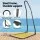 Gardeon Hammock Hanging Chair with Steel Stand, Cotton Rope, Adjustable Height, Indoor/Outdoor, 90kg Capacity, 114cm