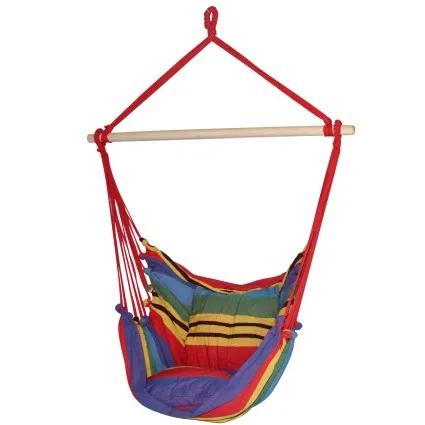 Gardeon Outdoor Rainbow Hammock Chair with Cushions, 180kg Capacity, Durable Polyester Cotton, 100x45x145cm