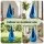 Gardeon Kids Hanging Pod Hammock Chair 70cm x 150cm 100kg Cushion Blue Indoor Outdoor