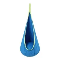 Gardeon Kids Hanging Pod Hammock Chair 70cm x 150cm 100kg Cushion Blue Indoor Outdoor Gardeon Kids Hanging Pod Hammock Chair 70cm x 150cm 100kg Cushion Blue Indoor Outdoor