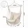 Gardeon Fabric Hammock Chair Hanging Swing with Two Cushions 120kg Tassel Design Indoor Outdoor Cream