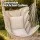 Gardeon Fabric Hammock Chair Hanging Swing with Two Cushions 120kg Tassel Design Indoor Outdoor Cream