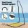 Gardeon Hammock Hanging Chair with Steel Stand, Handcrafted Tassels, Adjustable Height, Indoor/Outdoor, 120kg Capacity