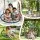 Gardeon Tree Swing Net Hammock Oval Platform 98.5 cm Steel Frame Foam Padding 150 kg Capacity Adjustable