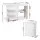 Artiss Multi-functional Folding Sewing Table - White Craft Station with Storage, Rolling Wheels, and Magnetic Closure