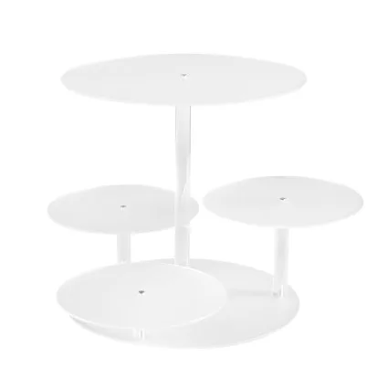 5-Star Chef 5-Tier Acrylic Cake Stand, 31cm Tall, Clear UV-Protected Display Holder for Wedding and Party Desserts