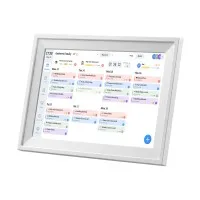 Artiss 10-Inch Digital Calendar Planner Smart Photo Frame Family Chore Chart 32GB White with Wi-Fi Sync