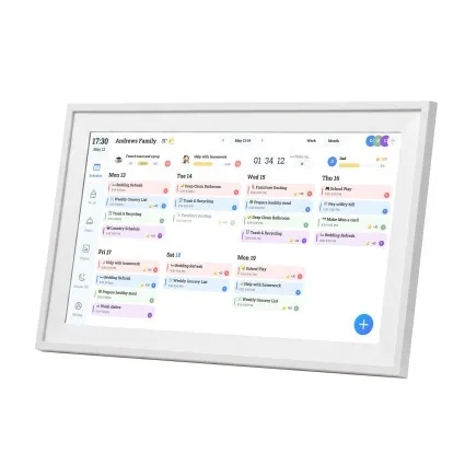 Artiss 15.6-Inch Smart Family Calendar Digital Photo Frame 32GB White Wi-Fi Touchscreen Organiser