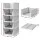 Artiss 5 Pack Stackable Plastic Storage Organisers Foldable Wardrobe Drawers White with Mesh Design for Closets
