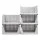 Artiss 5 Pack Stackable Plastic Storage Organisers Foldable Wardrobe Drawers White with Mesh Design for Closets