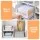 Artiss 5 Pack Stackable Plastic Storage Organisers Foldable Wardrobe Drawers White with Mesh Design for Closets