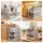 Artiss 5 Pack Stackable Plastic Storage Organisers Foldable Wardrobe Drawers White with Mesh Design for Closets
