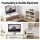 Artiss 2-in-1 Monitor Stand and 3-Tier Desk Organiser PVC Desktop Riser Holds 20kg for Office Gaming