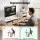 Artiss 2-in-1 Monitor Stand and 3-Tier Desk Organiser PVC Desktop Riser Holds 20kg for Office Gaming