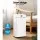 Devanti 45L Motion Sensor Bin in White - Hands-Free, Fingerprint-Resistant Steel with Soft Close & Manual Option