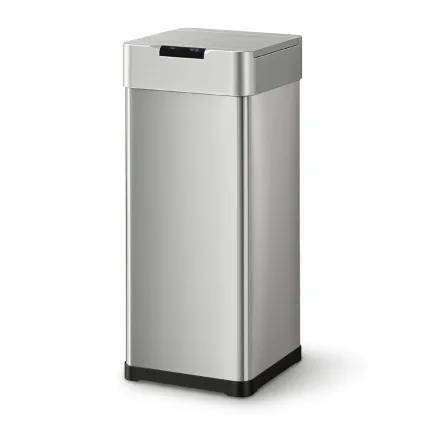 Devanti 50L Motion Sensor Bin Automatic Kitchen Rubbish Bin with Stainless Steel Body Soft Close Silver