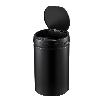 Devanti 30L Automatic Sensor Bin Touchless Motion Sensor 20cm Detection Soft Close Black Rubbish Bin