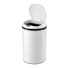 Devanti 30L Automatic Sensor Bin Touchless Rubbish Can with Soft Closing Lid and Manual Open and Close Buttons White